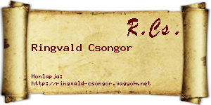 Ringvald Csongor névjegykártya